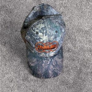 Vintage Camo “Trailer Superstore” Trucker Hat - Classic Outdoor Style